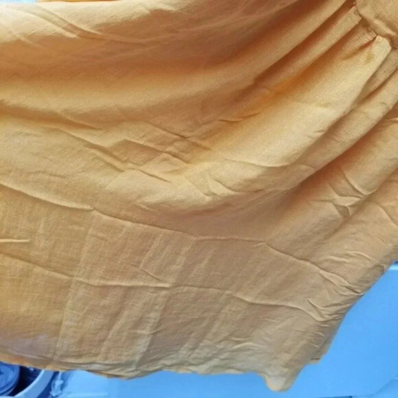 Anthropologie Moulinette Soeurs Carina Puff Sleeve Orange Dress M - Picture 8 of 15